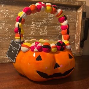 Halloween Pumpkin Basket, Candy Bowl, Luxury Fall Decor by Well Dressed Home